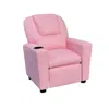 Hivvago Nik Youth Recliner Chair, Cup Holder, Padded Seat And Back, Pink In Pink