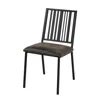 Hivvago Nori 24 Inch Side Dining Chair Set Of 2, Slatted Back, Faux Leather, Black