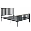 Hivvago Nori Full Bed With Slatted Metal Frame, Mdf Wood, Oak Brown And Black In Black