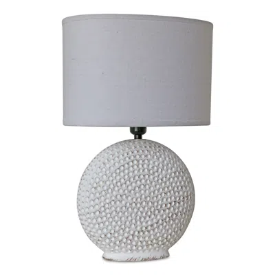 Hivvago Notched Ceramic Table Lamp 26"h In Gray