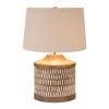 Hivvago Notched Wood Table Lamp 21.5"h In Brown