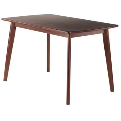 Hivvago Oblong Dining Table Walnut In Brown
