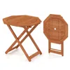 Hivvago Octagon Folding Patio Table With 2 Inches Umbrella Hole
