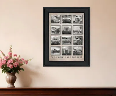 Hivvago Old Friends Cars Are The Best Black Framed Print Wall Art