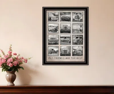Hivvago Old Friends Cars Are The Best Black Framed Print Wall Art