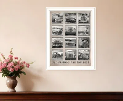 Hivvago Old Friends Cars Are The Best White Framed Print Wall Art