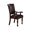 Hivvago Old Style Rubber Wood Arm Chair Set Of 2 Brown In Brown