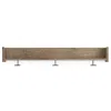 Hivvago Olia Wall Mounted Coat Rack, 3 Hooks And Shelf, Light Dry Brown Wood In Brown