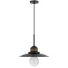 Hivvago Oly 16 Inch Pendant Light W Burlap Rope Design, Dark Gray In Multi