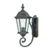 Hivvago One Light Antique Black Carousel Lantern Wall Light