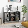 Hivvago Open-back Bookshelf With Drawer For Study-black