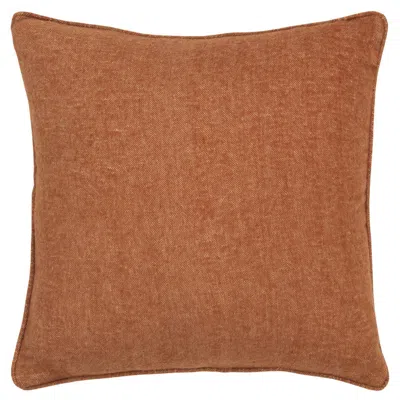 Hivvago Orange Solid Classic Decorative Throw Pillow In Brown