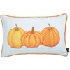 Hivvago Orange Triple Pumpkin Lumbar Throw Pillow In Multi