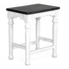 Hivvago Orso Counter Height Stool Set Of 2, White, Dark Brown Mahogany Wood