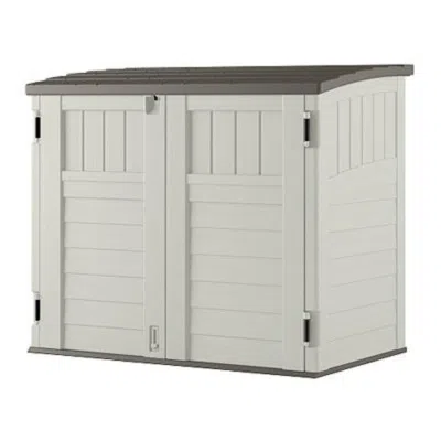 Hivvago Outdoor 4-ft X 2-ft Locking Storage Shed With Easy Lift Lid In Neutral