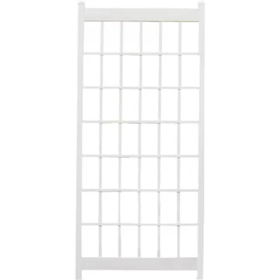 Hivvago Outdoor 85-inch X 38-inch White Pvc Vinyl Lattice Garden Trellis