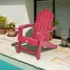 Hivvago Outdoor Adirondack Chair With Built-in Cup Holder For Backyard Porch-red