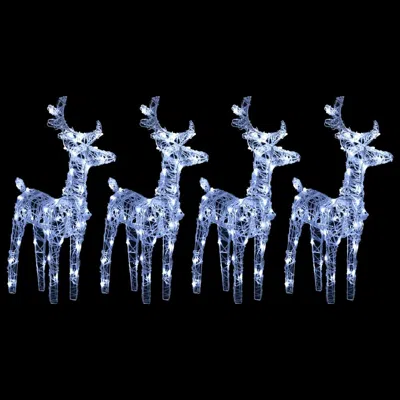 Hivvago Outdoor Christmas Decor Set Of 4, 160 Cool White Led Lights In Multi
