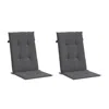 Hivvago Outdoor Cushions For High Back Chair, Set Of 2, Gray Fabric, 47 Inch In Gray