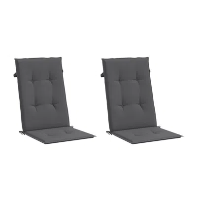 Hivvago Outdoor Cushions For High Back Chair, Set Of 2, Gray Fabric, 47 Inch