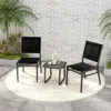 Hivvago Outdoor Dining Chairs With Breathable Seat And Backrest For Backyard Porch Poolside-set Of 2