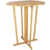 Hivvago Outdoor Folding Bar Table With Oval Tabletop And Cross Base