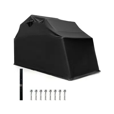 Hivvago Outdoor Motorcycle Shelter Waterproof Motorbike Storage Tent With Cover In Black