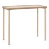 Hivvago Outdoor Patio Bar Table Heavy Duty Rectangle Metal Frame-brown
