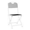 Hivvago Outdoor Patio Chair Set Of 2, Open Cutout Back, Foldable Gray Metal In Silver