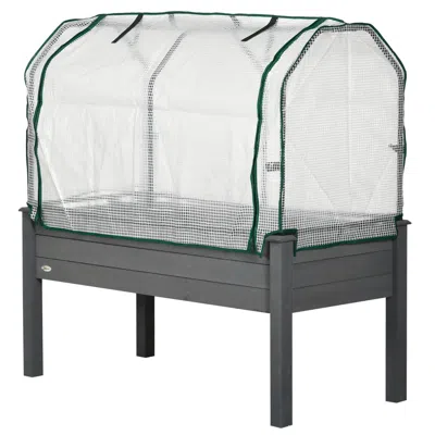 Hivvago Outdoor Raised Garden Bed With Greenhouse Cover Planter