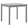 Hivvago Outdoor Side End Table, 32 Inch Square Slatted Top, Sanded Gray Finish In Gray