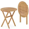 Hivvago Outdoor Side Table With Slatted Tabletop And X-shaped Structure In Brown
