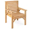 Hivvago Outdoor Solid Fir Wood Chair With Inclined Backrest