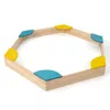 Hivvago Outdoor Solid Wood Sandbox With 6 Built-in Fan-shaped Seats In Neutral