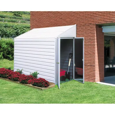 Hivvago Outdoor Steel 7 X 4-ft Storage Shed With Sloped Roof In White