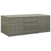 Hivvago Outdoor Storage Box With Gas Lift, 71 Inch Rectangular, Gray Rattan In Gray