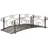 Hivvago Outdoor Vintage Bronze Arch 6-ft Garden Bridge With Side-rails In Brown