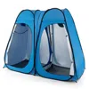 Hivvago Oversized Pop Up Shower Tent With Window Floor And Storage Pocket-blue