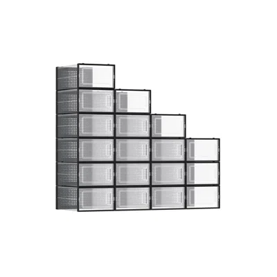 Hivvago Pack Of 18 Shoe Boxes, Fit Up To Us Size 11 In Gray