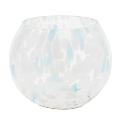 Hivvago Painted Glass Candle Holder Vase (set Of 4) In White