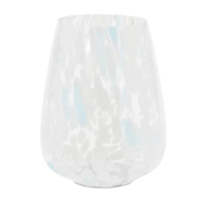 Hivvago Painted Glass Candle Holder Vase (set Of 4) In White