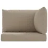Hivvago Paom 3pc Outdoor Pallet Cushions, Hollow Fiber, Taupe Oxford Fabric In Brown