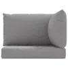 Hivvago Paom 3pc Outdoor Patio Cushion For Bench, Plush Gray Oxford Fabric In Gray