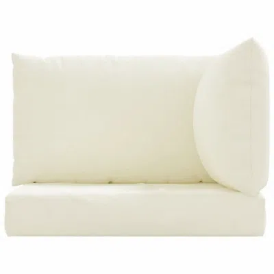Hivvago Paom Outdoor Cushion For Bench Set Of 3, Plush Ivory Oxford Fabric In Neutral