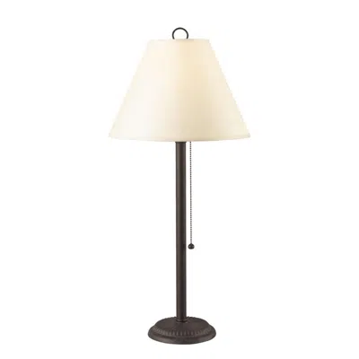 Hivvago Paper Shade Metal Table Lamp With Pull Chain Switch,set Of 4,white And Black