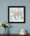 Hivvago Pastel Peonies Pretties Black Framed Print Wall Art In Black