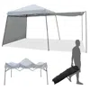 Hivvago Patio 10x10ft Instant Pop-up Canopy Folding Tent With Sidewalls And Awnings Outdoor-gray