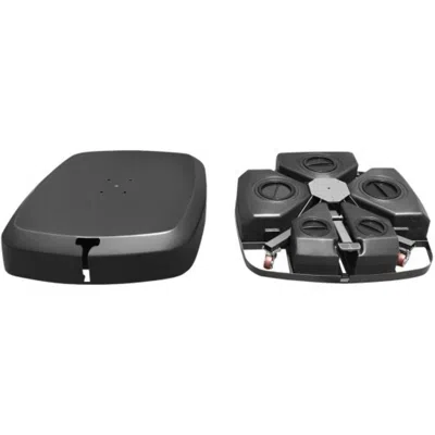 Hivvago Patio Cantilever Offset Umbrella Base With Wheels For Garden Poolside Deck