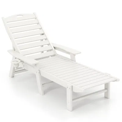 Hivvago Patio Chaise Lounge Chair With 4 Position Backrest