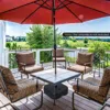 Hivvago Patio Fillable Umbrella Base Fit 1.5 Inch Umbrella Poles For Yard Poolside-black